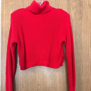 Knit red sweater
